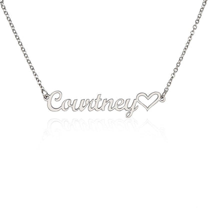 Named in Love Heart Necklace