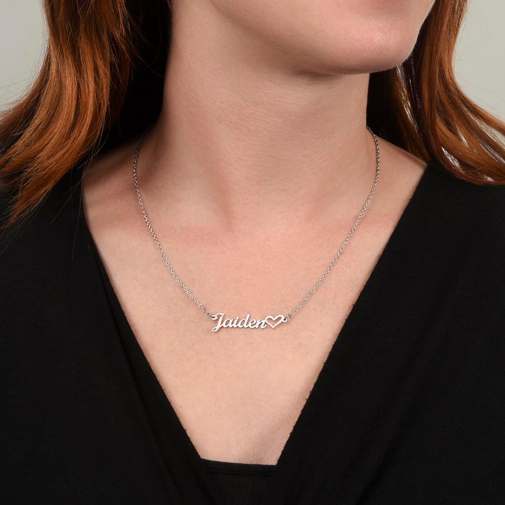 Named in Love Heart Necklace