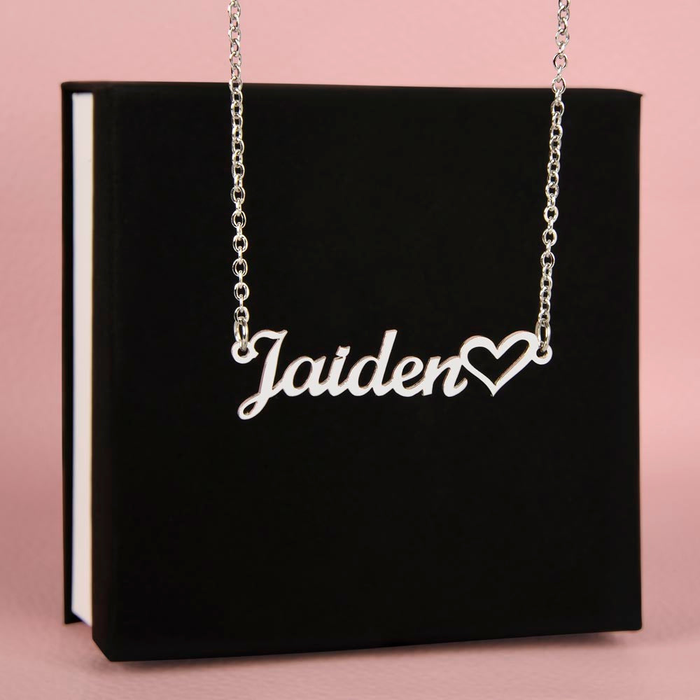 Named in Love Heart Necklace