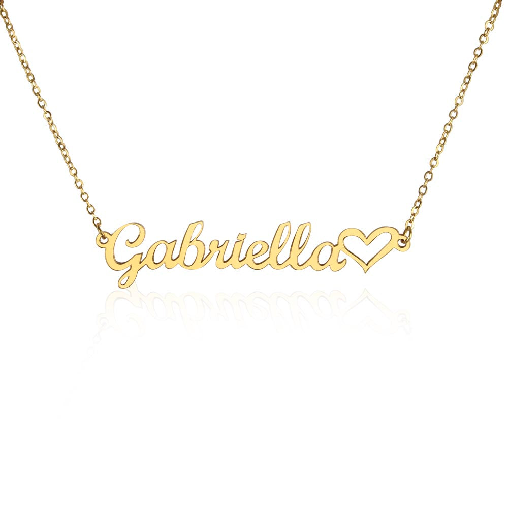 Named in Love Heart Necklace
