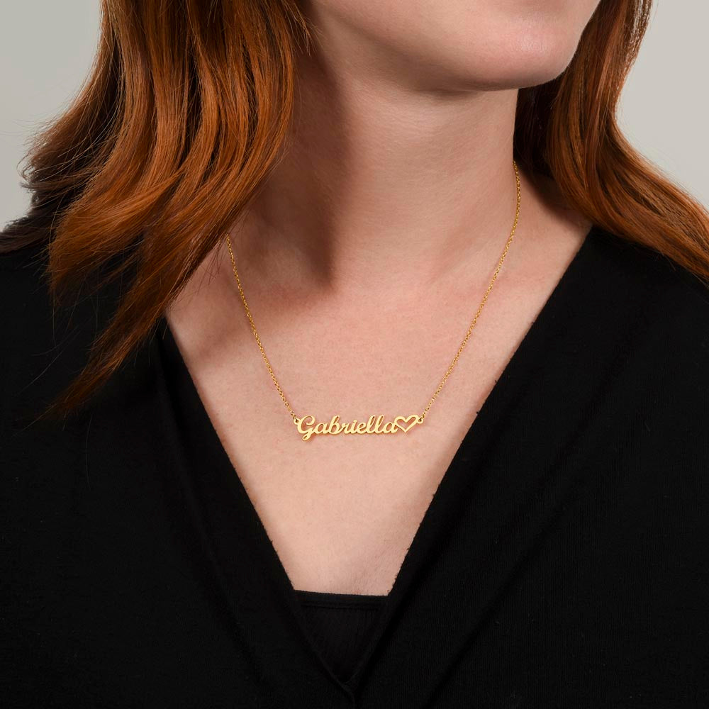Named in Love Heart Necklace