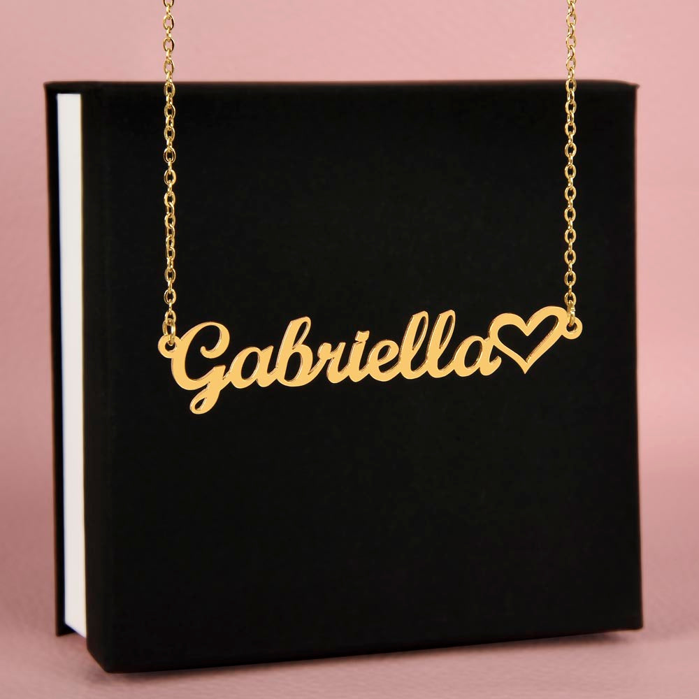 Named in Love Heart Necklace