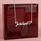 Named in Love Heart Necklace