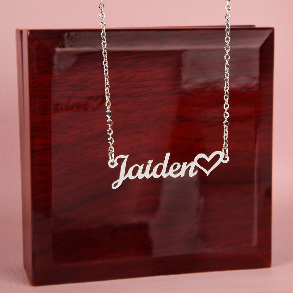 Named in Love Heart Necklace
